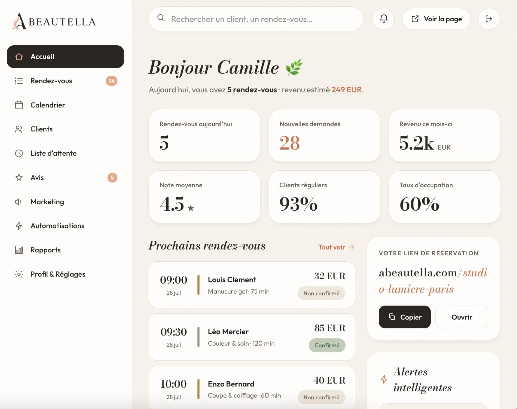Le logiciel salon qui garde